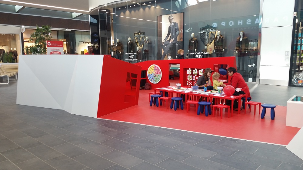 Espace Enfant sur mesure créé par Epicure Studio et fabriqué et installé par KIDEA Concept