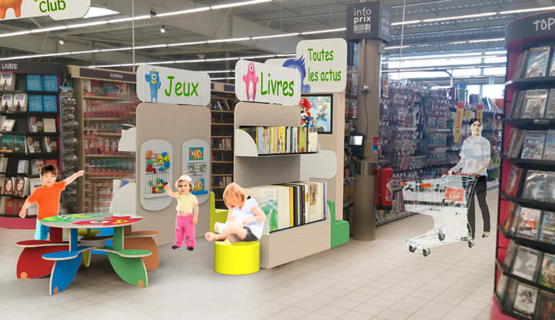 Zone enfants centre commercial