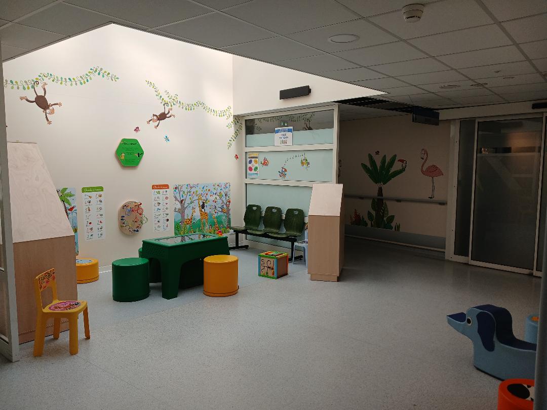 Aménagement d'un espace de jeux pour enfants dans le service pédiatrie du centre hospitalier Emile Roux au Puy-en-velay